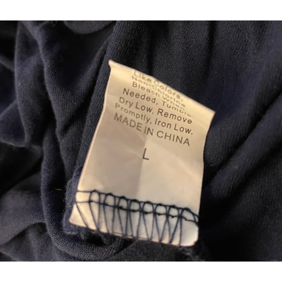 Elegant Navy Lace Trim Nightgown - Picture 9 of 10